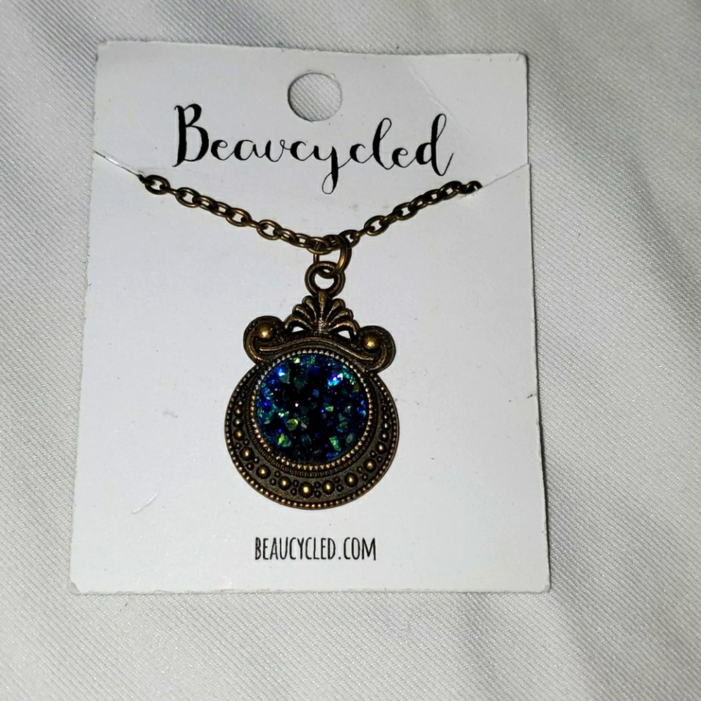 ❣BUY ME❣  DRUZY BRONZE NECKLACE